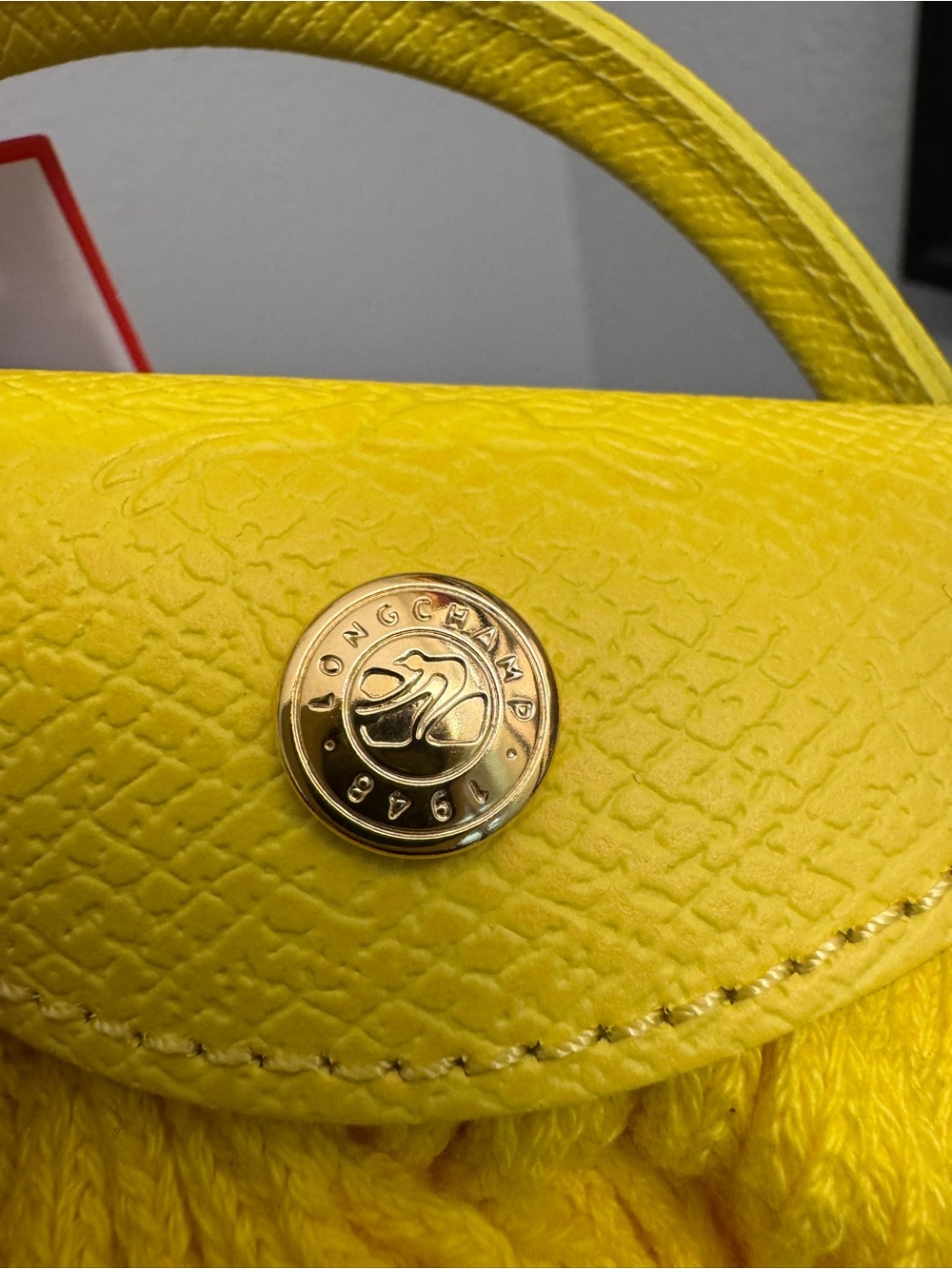 Longchamp Le Pliage Filet Dip Dye Knit Shoulder Bag - Picture 3 of 9